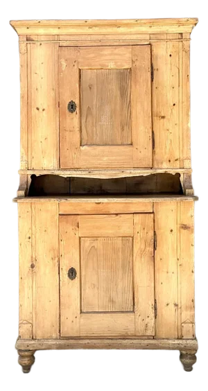 Vintage Primitive Knotty Pine Stacked Pantry