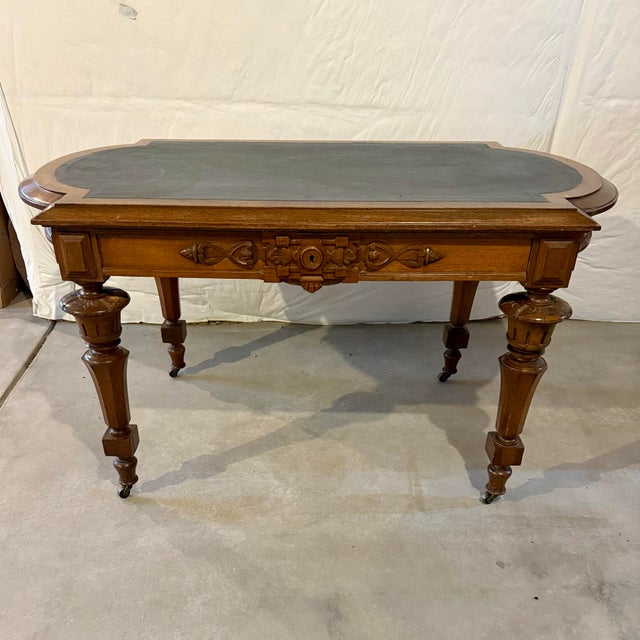 Mid-19th Century Walnut Library Desk, C. 1850-1860 For Sale - Image 4 of 7