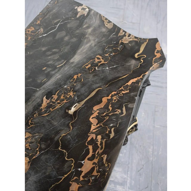 Early 1900s Louis XVI Gilt Marble Chest of Drawers For Sale - Image 9 of 10