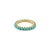 Turquoise Summer Natural Turquoise 14k Gold Eternity Band Size 7 For Sale - Image 8 of 12