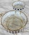 Glass Mid-Century Black White Rattan Motif Glass Chip & Dip Serving Bowl Set For Sale - Image 7 of 9