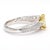 Contemporary 1990s Gia Cert. 1.01 Carat Fancy Intense Yellow Radiant Diamond Pave Set Split Ring, Size 6.25 For Sale - Image 3 of 12