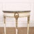 Small 19th Century French marble top console table with orignial gilt and paint finish. Lovely inlaid decoration to the...