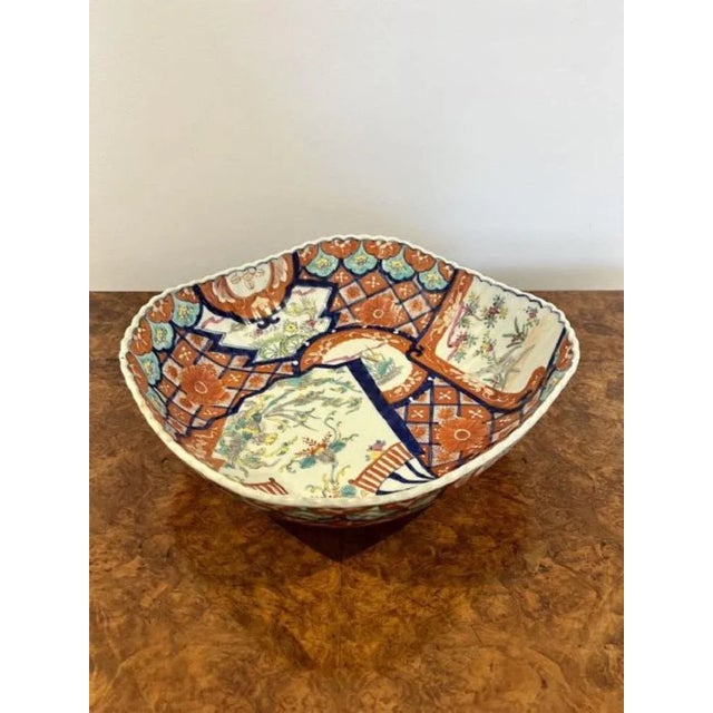Large Japanese Imari Bowl, 1900s For Sale - Image 6 of 7