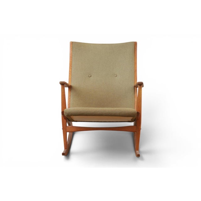Mid 20th Century Mid 20th Century Model 97 T/T Attributed to Holger Georg Jensen Rocking Chair in Teak For Sale - Image 5 of 6