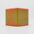 Rare vintage vanity box from the 1970s in salmon and cream plastic. The cube unfolds into a sculptural beauty organizer...
