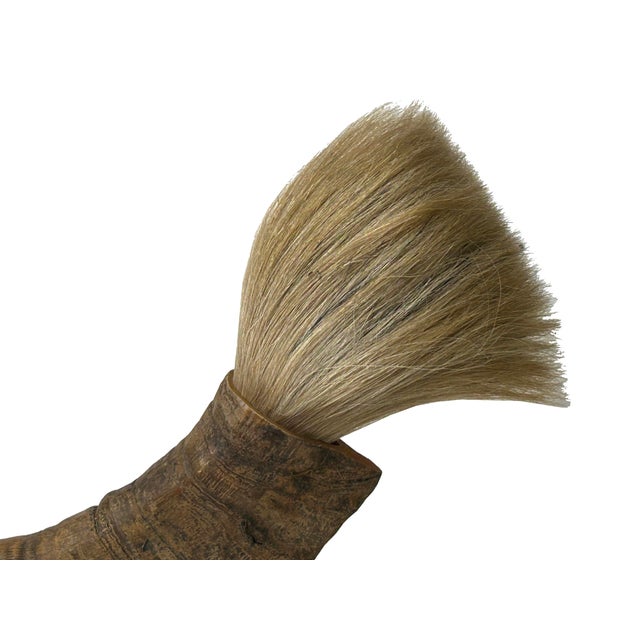 Rustic 18" Rustic Natural Artistic Horn Shape Brush Accent Display For Sale - Image 3 of 8