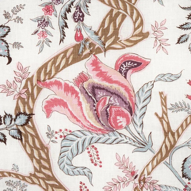 Schumacher Sample - Schumacher Aveline Linen Fabric in Rose For Sale - Image 4 of 6