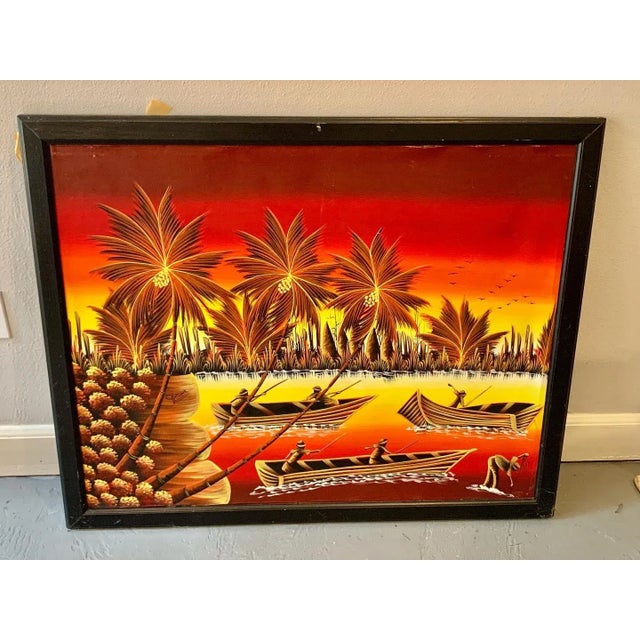 Vintage Tropical Landscape Painting For Sale - Image 11 of 11