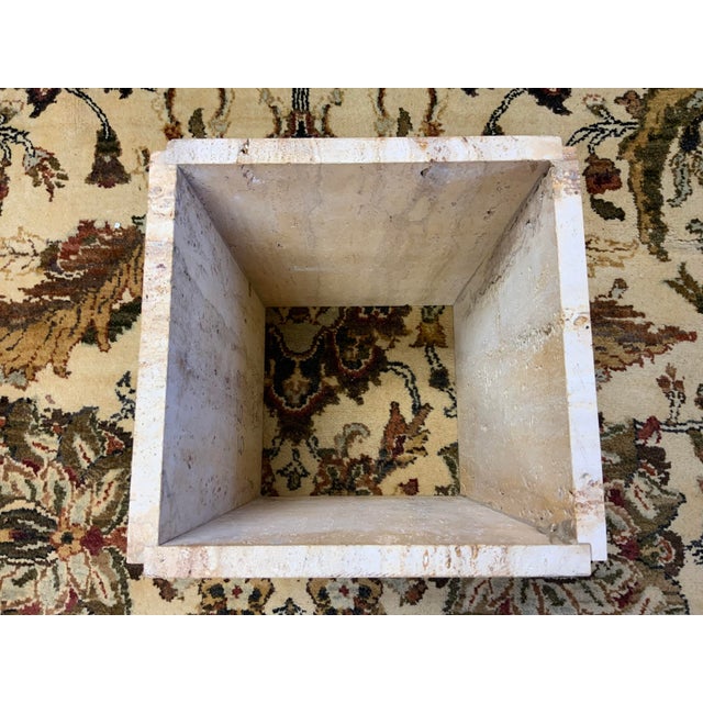 Stone 20th Century Travertine Side Table For Sale - Image 7 of 12