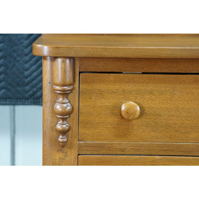 Antique American Victorian Empire Style Walnut Chest of Drawers Dresser 42" For Sale - Image 6 of 18