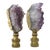 Amethyst Gemstone Lamp Finials With Gold Leaf, a Apir by C. Damien Fox For Sale