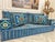 8 inch Thick Living Room Floor Seating Couch, Blue Floor Cushion, Moroccan Couch,Floor Seating Set | 2 large pillows as a...