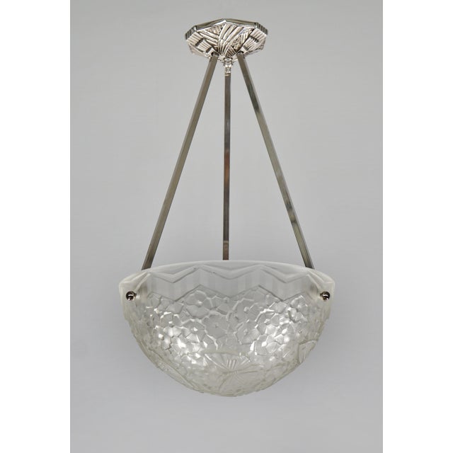 Hettier & Vincent French Art Deco Pendant Light by Hettier & Vincent 1930 France - 2 Available For Sale - Image 4 of 14