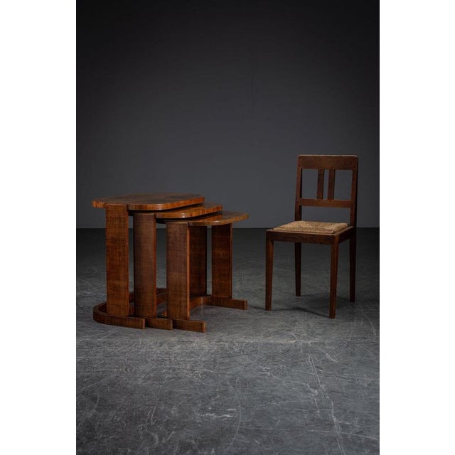 Art Deco Nesting Tables from De Coene, 1930s, Set of 3 For Sale - Image 18 of 18
