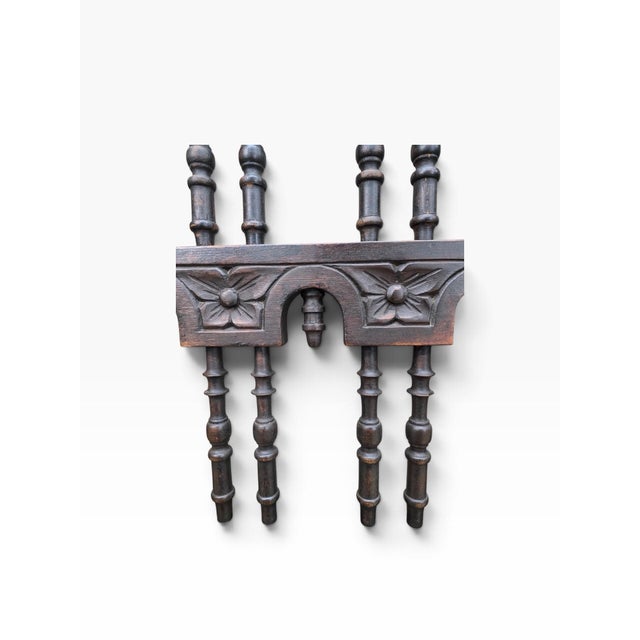 Pagoda Spanish Revival Spindle Carved Headboard Full For Sale - Image 11 of 11