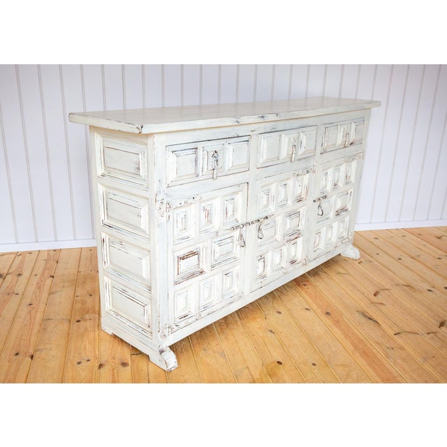 Vintage Spanish Sideboard in Oak, 1920s For Sale - Image 4 of 18