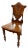 1980s Victorian Style Hall Accent Chair Mahogany For Sale