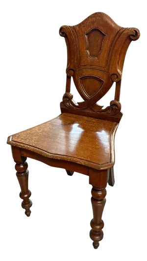1980s Victorian Style Hall Accent Chair Mahogany
