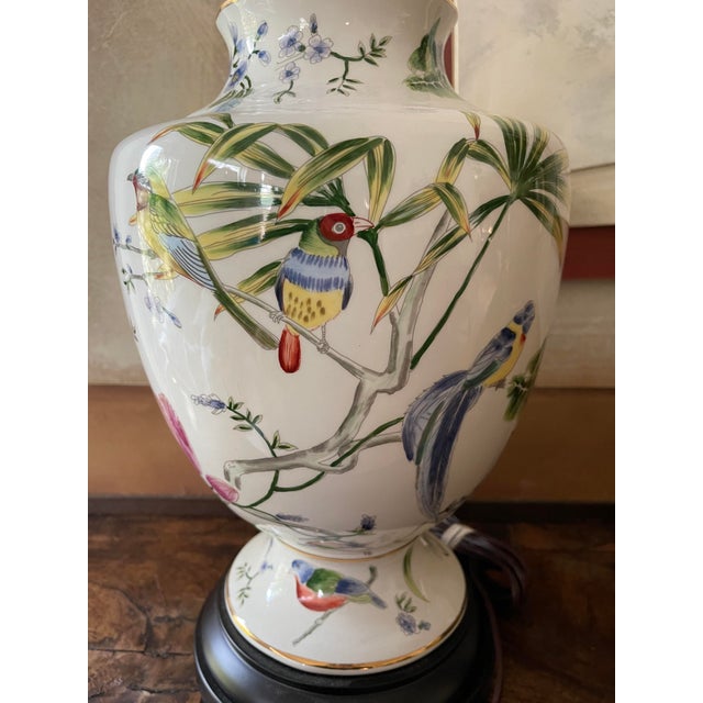 Ceramic Wildflower and Lily Lamp Attributed to Scully and Scully For Sale - Image 7 of 12