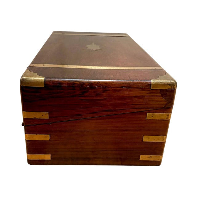 Large Victorian Mahogany Writing Slope For Sale - Image 6 of 18