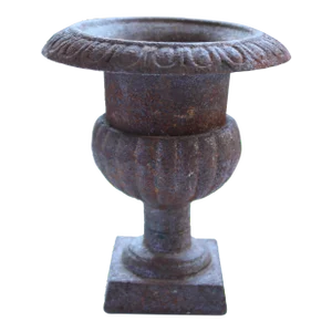 Petite Antique French Cast Iron Urn/Jardiniere/Cache Pot