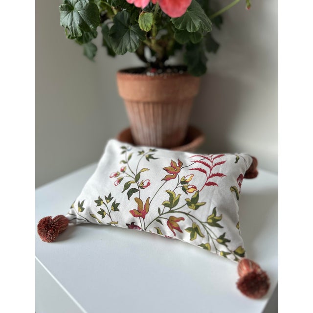 English Lavender Scented Accent Pillow in Brunschwig & Fils Chancay Fabric For Sale - Image 3 of 4