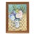 French Floral Still Life Painting With Faience Vase For Sale