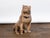 Vintage English Midcentury Sitting Bulldog Pottery Statue with Black Collar For Sale - Image 4 of 10