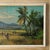 1950s 1950's Landscape Painting in Original Frame. Oil on Panel "Palmtrees on Sumatra" For Sale - Image 5 of 7