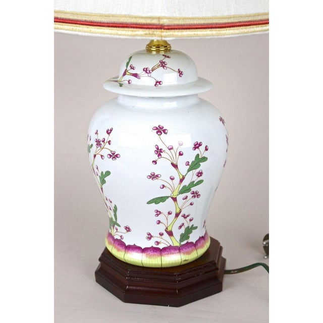 Vintage Ceramic Table Lamps with Lampshades, 1970s, Set of 2 For Sale - Image 13 of 18