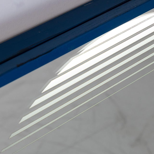 Black Brama Mirror by Gianni Celada for Fontana Arte, 1970s For Sale - Image 13 of 15