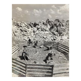 1950's Vintage Snapshot Cowboy Diorama Photograph For Sale
