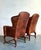 Vintage Italian Leather Wingback Chairs - A Pair For Sale - Image 9 of 12