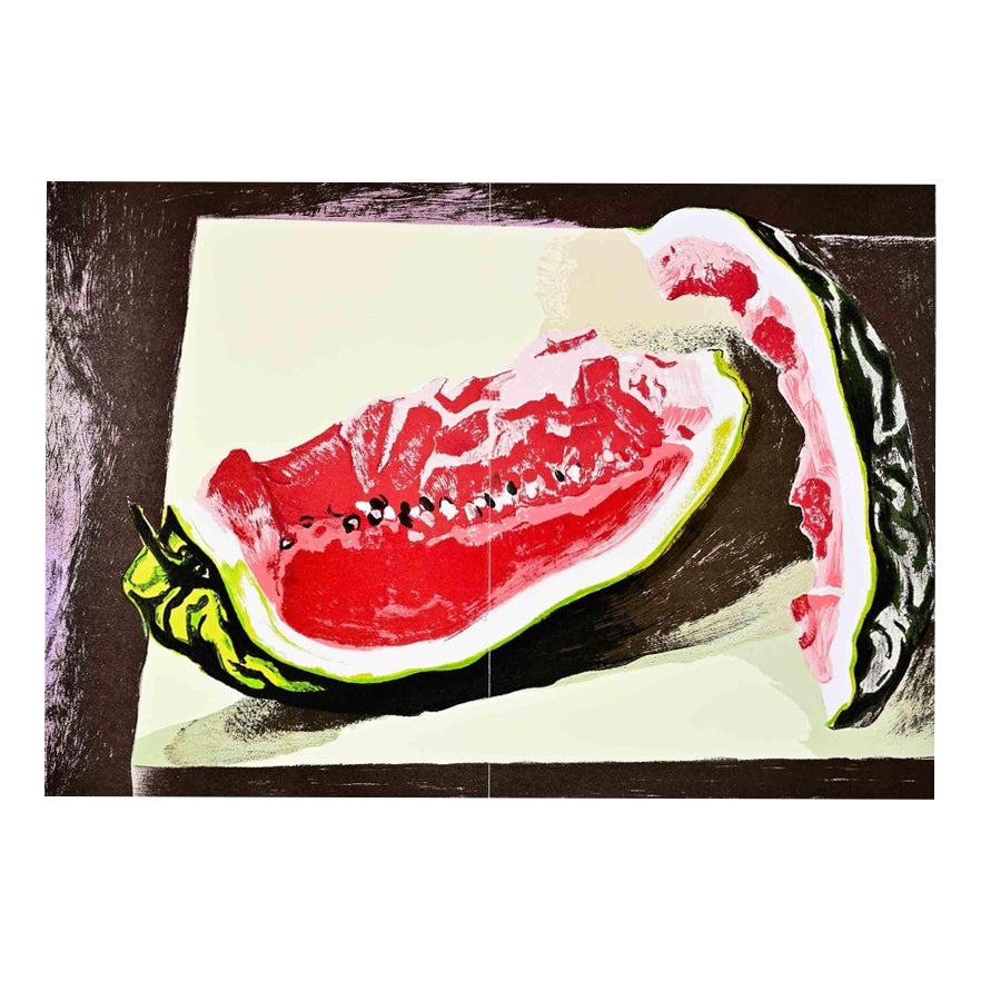 Renato Guttuso, Watermelon, 1982, Lithograph | Chairish