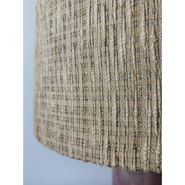 Vintage Mid-Century Modern William Manker Studio California Art Pottery Lamp Blue Pink Ombre For Sale - Image 12 of 18