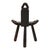 Mid-Century Brutalist Tripod Chair in Pine and Faux Leather, Spain For Sale - Image 10 of 15