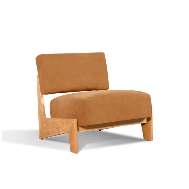 Casa Cosima Highland Chair, Camel Suede For Sale - Image 4 of 4