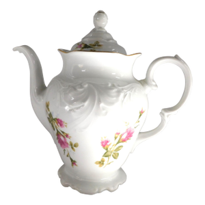 1940s Wawel Coffee Pot With Pink Roses