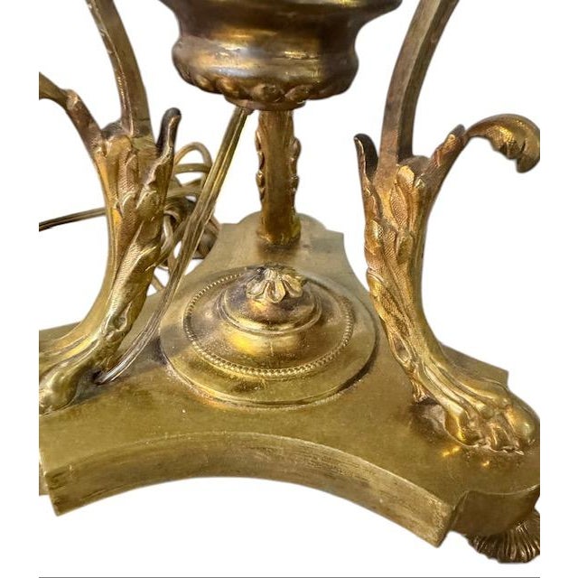 Antique Mid 19th Century Ink Blue Oil Lamps, Electrified - A Pair For Sale - Image 13 of 15