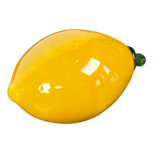 Vintage Italian Murano Art Glass Lemon, 1970s For Sale