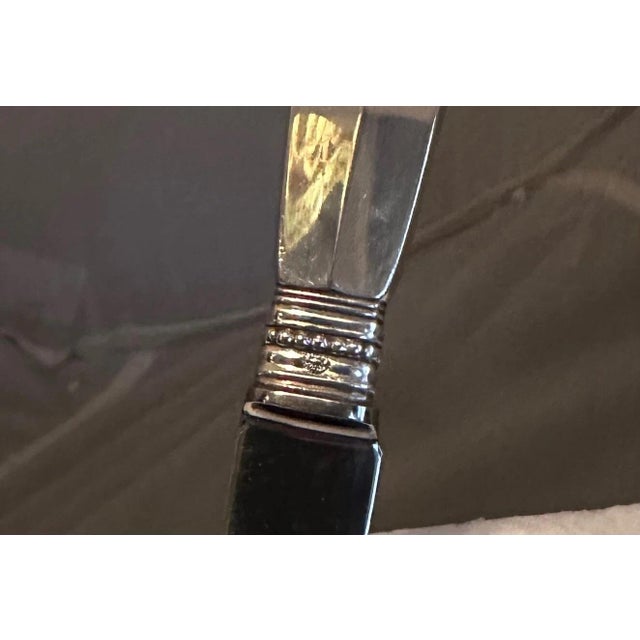 Georg Jensen Early 20th Century Georg Jensen Sterling Acanthus Cheese Knife For Sale - Image 4 of 5
