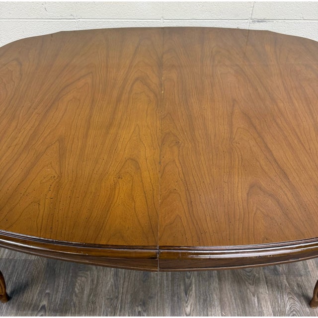 Vintage French Provincial Style Dining Table With Extension Two Leaves For Sale - Image 4 of 16