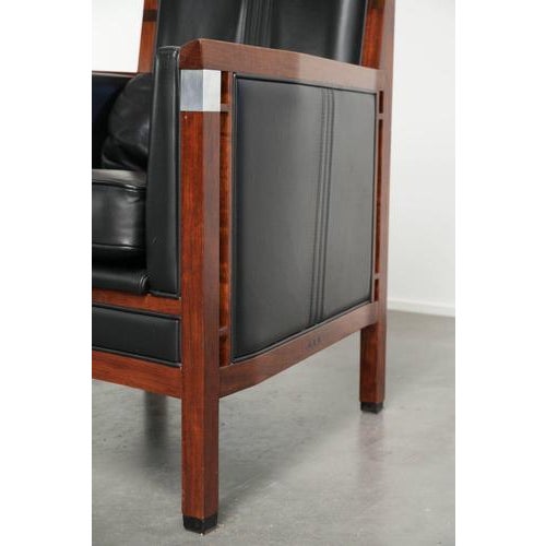 Art Deco Chairs in Black Cow Leather from Schuitema, Set of 2 For Sale - Image 15 of 16