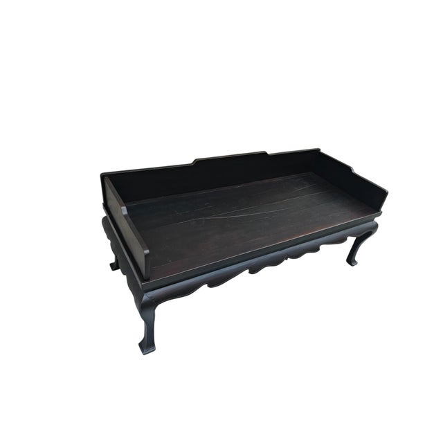 Chinese Ntique Chinese Black Lacquer Daybed Bench, Northern China, Circa 1826 For Sale - Image 3 of 8
