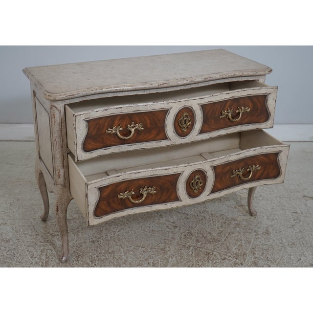 Traditional Theodore Alexander Continental Style Painted Commode Chest For Sale - Image 3 of 18