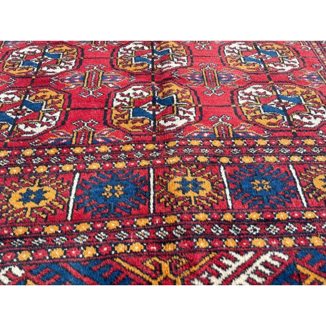 Brown Vintage Afghan Buchara Rug, 1980s For Sale - Image 8 of 11