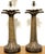 Yellow Late 20th Century Pair of British Colonial Style Bronze Palm Tree Lamps with Carved Tribal Motifs For Sale - Image 8 of 12
