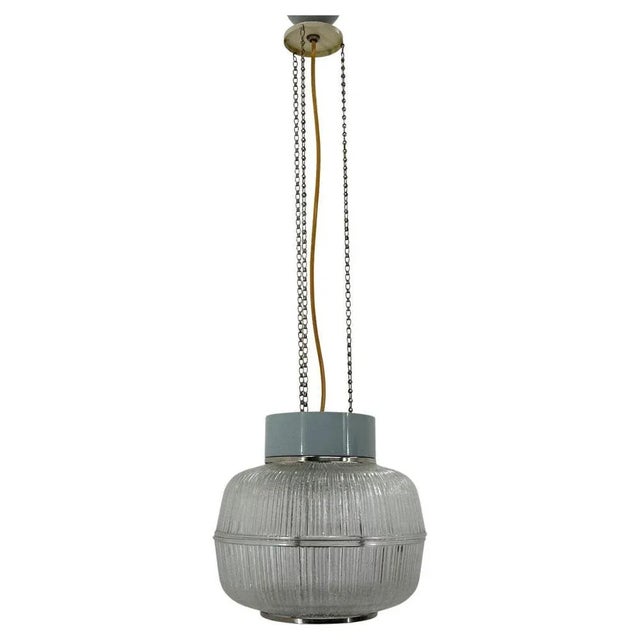 Glass & Metal Pendant, Czechoslovakia, 1960s For Sale - Image 9 of 9