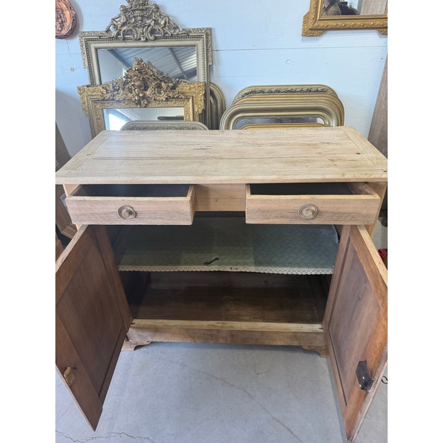 19th Century French Louis Philippe Solid Walnut Bleached Sideboard / Buffet. For Sale - Image 6 of 12